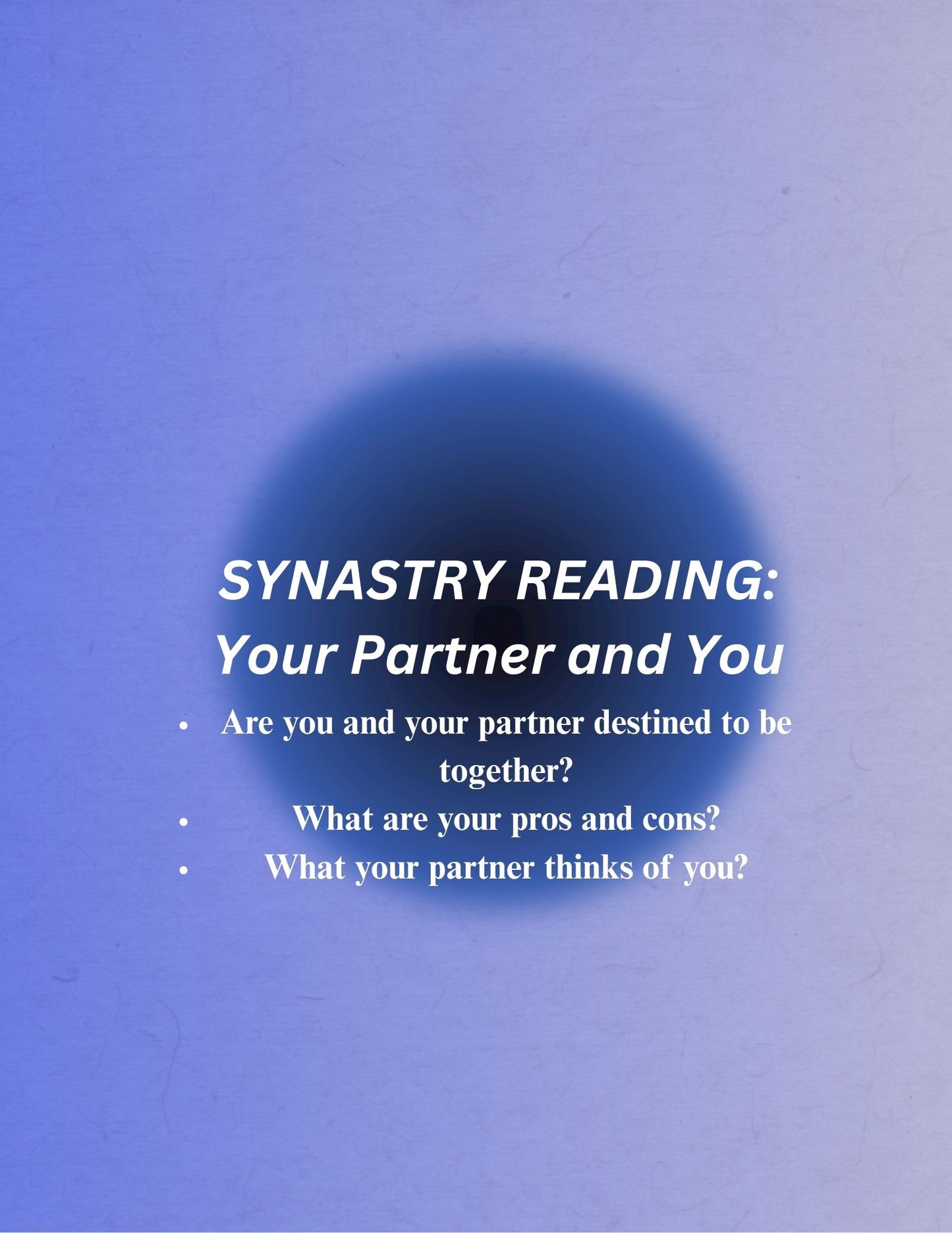 Synastry reading: Your Partner and You